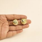 Golden Textured Bud Earring - Image 2