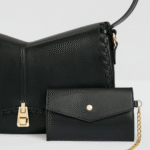 Elegant Black Shoulder Bag & Sling Bag with Gold Detailing & Detachable Pouch - Image 4