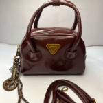 Luxe Wine Gloss D-shape Bag with Charms - Image 2
