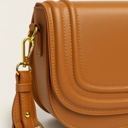 Classic Tan Crossbody Bag with Dual Straps
