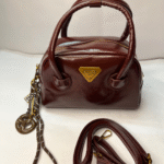 Luxe Wine Gloss D-shape Bag with Charms - Image 3