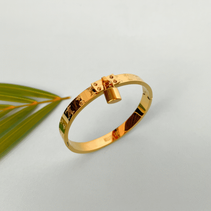 Golden Lock Charm Bracelet