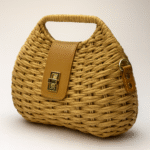 Handcrafted Woven Straw Handbag with Sling - Image 2