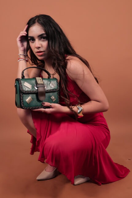 Green Vintage Rebel Charm Bag