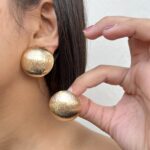 Golden Dome Clip-on Earring - Image 2