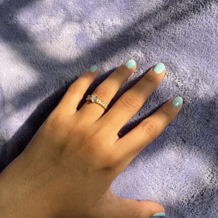 Golden Solitaire Ring