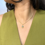 Evil Eye Hamsa Golden Chain Pendant - Image 2