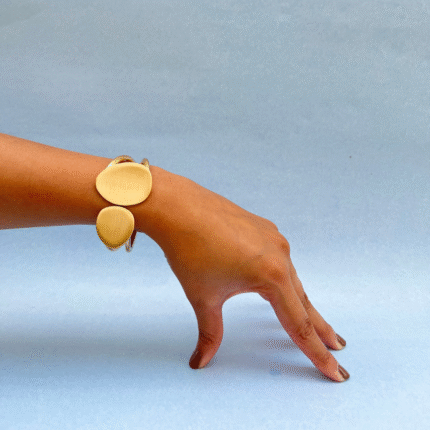 Golden Pebble Statement Bracelet