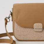 Nude Brown Crossbody Handbag with Pouch & Sling - Image 2