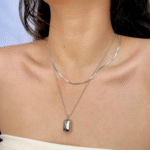 Cosmic Star Silver Layered Necklace - Image 2