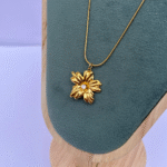Golden Blossom Chain Pendant - Image 2