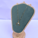 Evil Eye Moon Golden Chain Pendant - Image 3