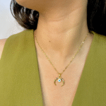 Evil Eye Moon Golden Chain Pendant