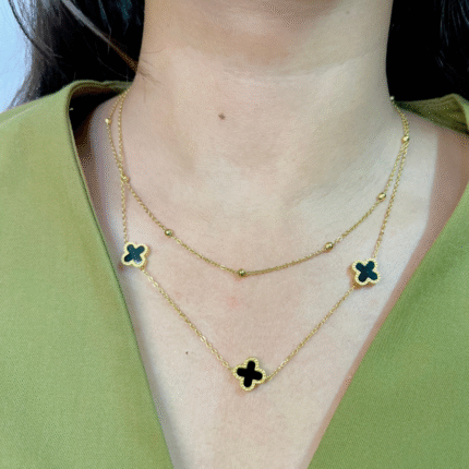 Black Clover Layered Necklace