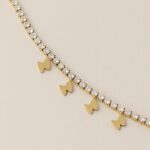 Tennis Bracelet with Butterfly Charm - Image 3