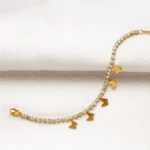 Tennis Bracelet with Butterfly Charm - Image 2