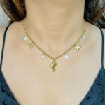 Dolphin Pearl Charm Necklace - Image 2