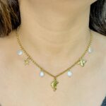 Dolphin Pearl Charm Necklace