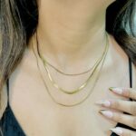Golden Wave Triple Layered Necklace - Image 2