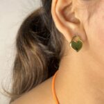 Golden Heart Lock Earrings - Image 3