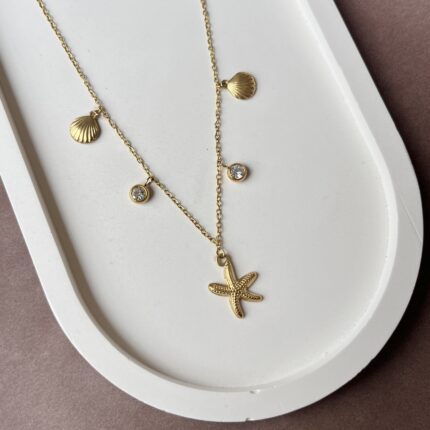 Starfish Glow Charm Necklace