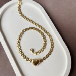 Golden Heart Chain Choker
