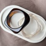 Transparent & Brown Resin Bangle Stack - Image 3