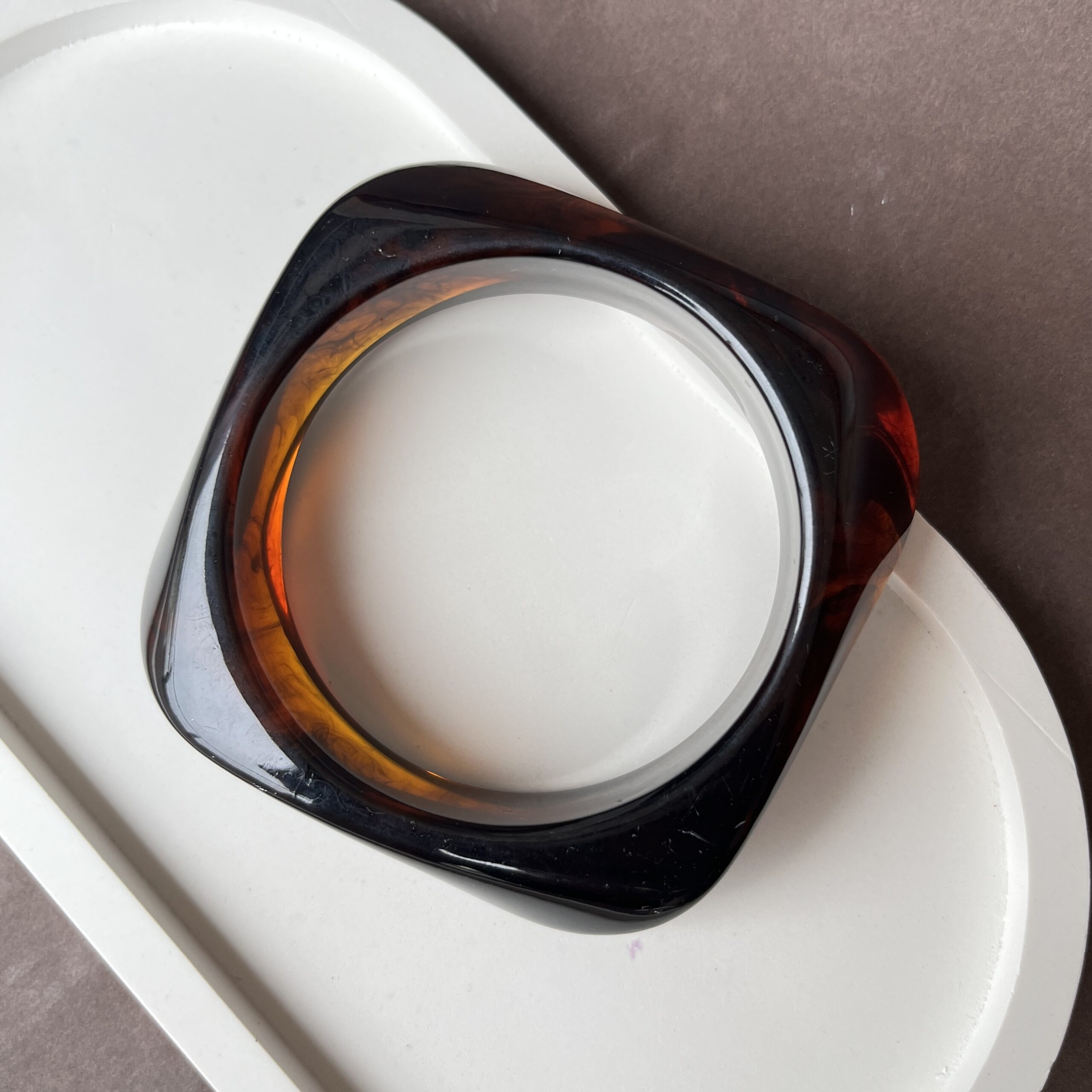 IMG_5825 Molten Brown Resin Bangle - Image 1