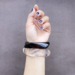 Transparent & Brown Resin Bangle Stack
