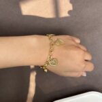 Golden Brush Charm Bracelet