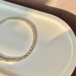 Classic White Tennis Bracelet (Golden) - Image 2