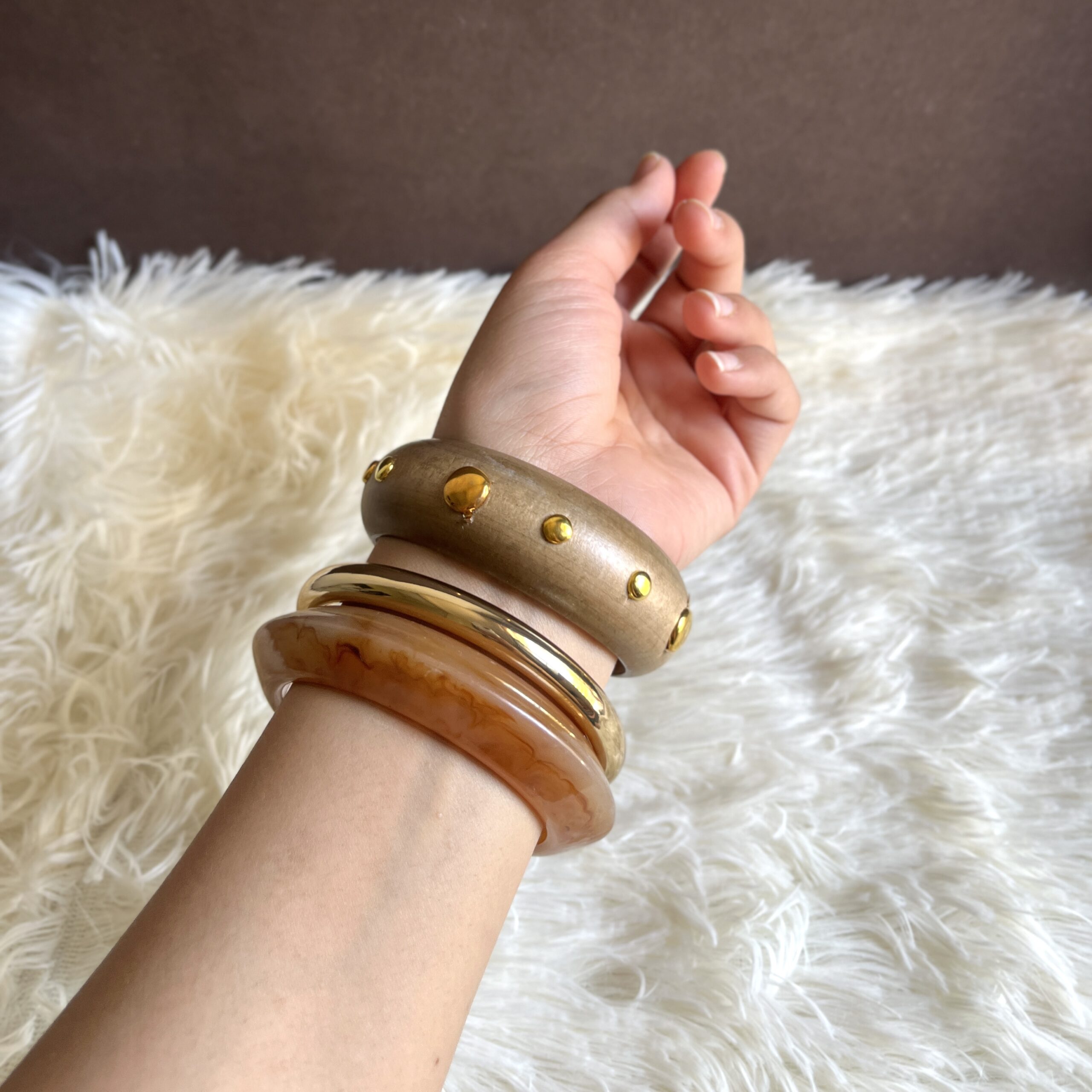 IMG_8921 Mocha Luxe Bangle Stack - Image 1